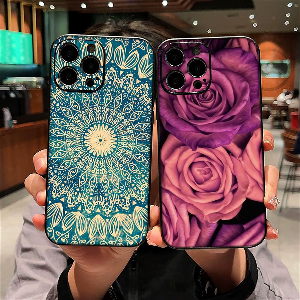 For Xiaomi Redmi 15C 15 A4 A5 9A 9T 10A 10C 9C NFC Note 11 9 8 10 Pro 8T Phone Cover Case Floral Paisley Mandala Flower Texture