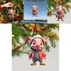 Adorable Acrylic Flat Pig Pendant Hanging Ornament For Car Interior Decoration