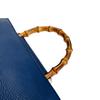 GUCCI leather 2way Handbag leather blue Women 470271 Used
