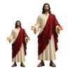 Escultura de Cristo em Resina com Textura Realista para Colecionadores Fiéis Estátua de Cristo para Sala de Oração