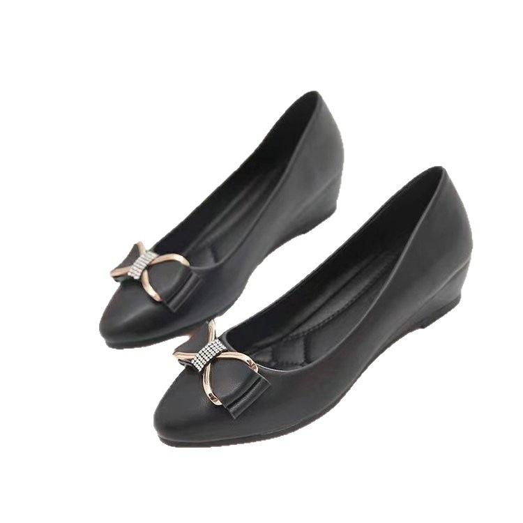 Popular shallow mouth Doudou single shoes women's 2025 autumn new flat-bottomed women's casual pregnant women's non-slip work small leather shoes