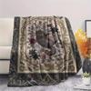 Cat Gothic Print Flannel Blanket, High quality Comfortable for All Seasons, Home Decor, Warmth and Comfort, Perfect for Christmas Gifts07