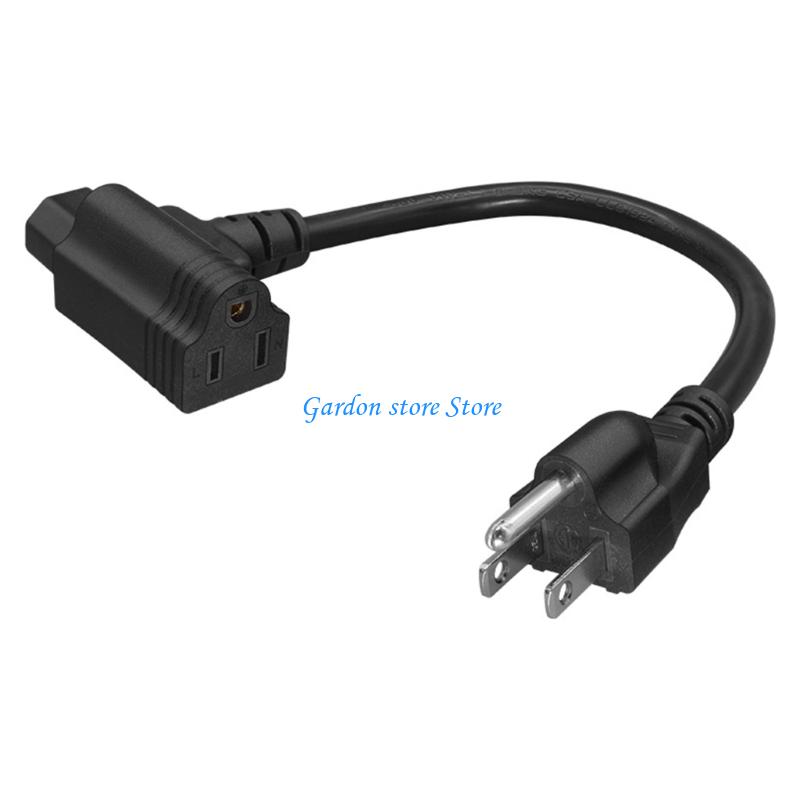 B0KB High Capacity Designs Power Distribution Cord 2ft NEMA 15P Male to C13 IEC320 and Back Mounted Receptacle Daily Use