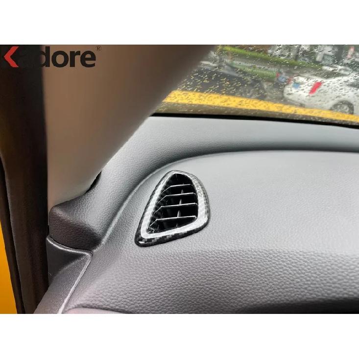 For Honda HR-V  2024 ZR-V -2024 Carbon Fiber Car Front Upper Air Condition Vent Outlet Cover Trim Interior Accessories