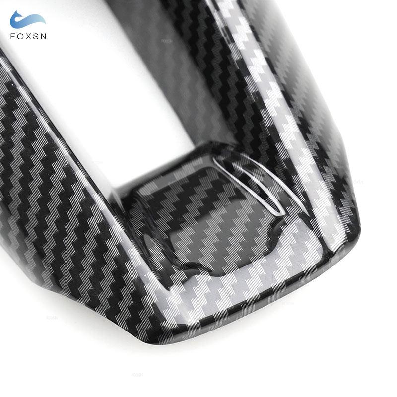 2 Pcs Car Interior Steering Wheel Cover Trim Sticker Accessories Carbon Fiber Texture For Porsche Cayenne