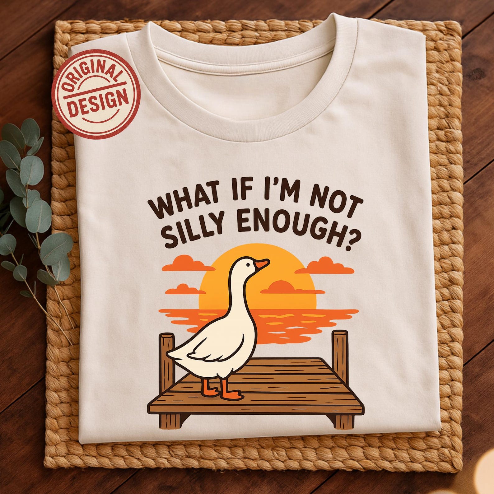 Goose Sunset Graphic Tee • What If I m Not Silly Enough? XL