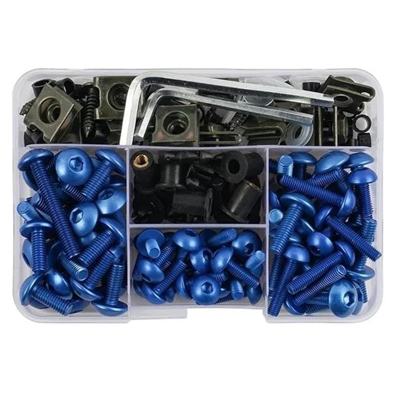 190pcs Screw Set Motorcycle Fairing Screws Kit Accessories Screw For Ducati 899 Zzr1400 KAWASAKI  ZX14R ZZR400 ZX7R ZX9R ZX12R