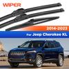 For Jeep Cherokee KL 2014- 2015 2016 2017 Wiper Front & Rear Wiper Blades Windshield Windscreen Window Brushes 26"+18"+14"