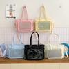 Schoolbag New Japanese Ins High Value Sweet Candy Color Girl Transparent Bar Pain Bag Light Shoulder Bag Messenger Bag