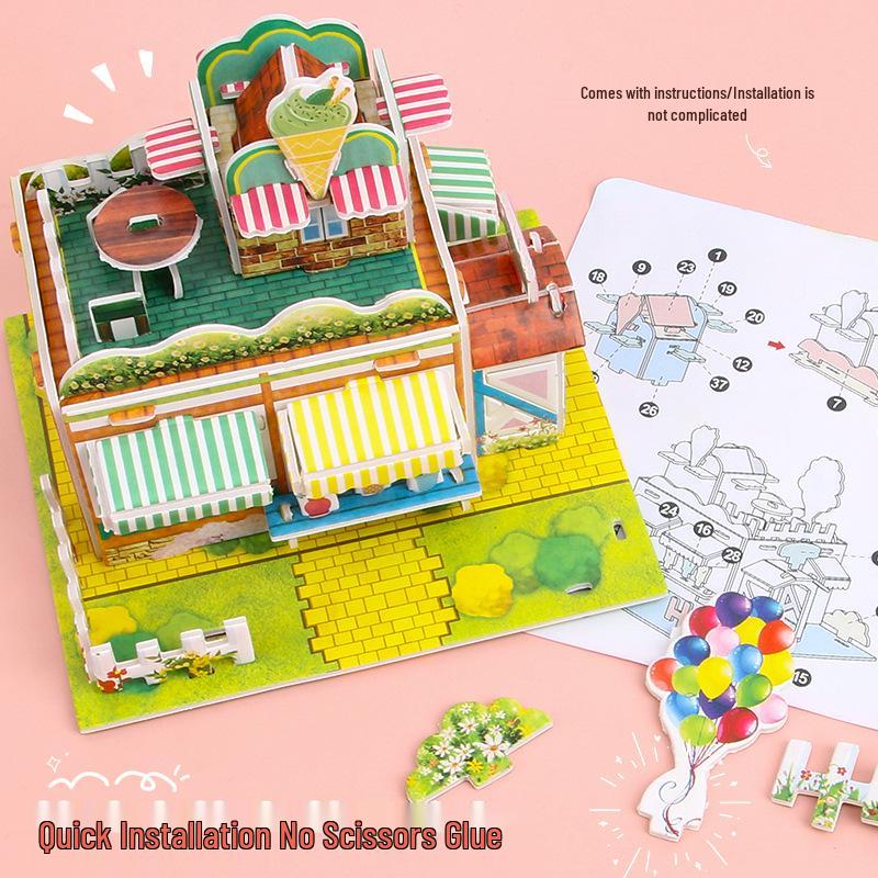 3D Children's DIY Paper Puzzle Model - Early Education Toy & Gift