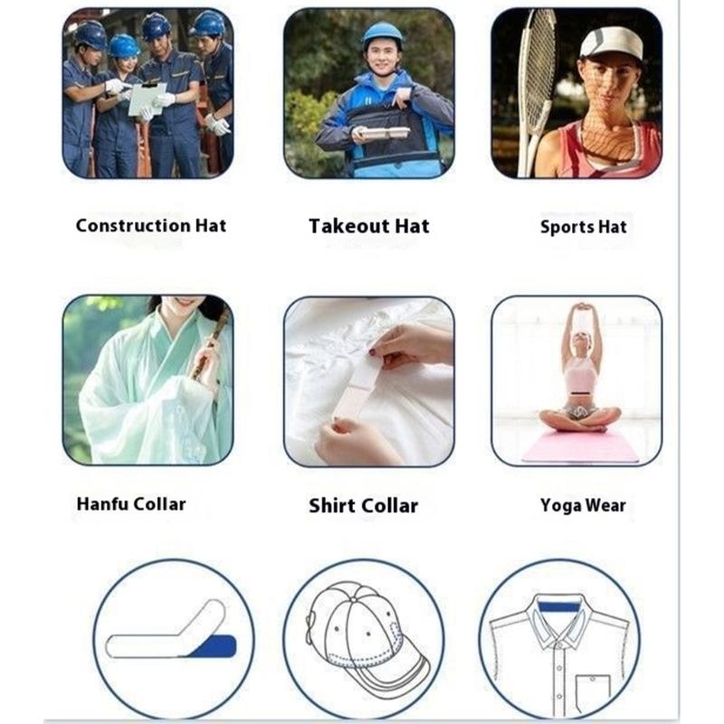 Reusable Cotton Hat Inner Pad Sweatproof Adhesive Inserts Gentle Skin Contact for Cycling Camping Hat