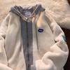 Suéter con capucha de invierno para mujer Chaqueta acolchada Suéter de pareja Top Moda Abrigo grueso CLE