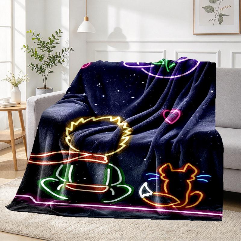 The Little Prince Pattern Blanket for Home Decoration, Bed, Sofa, Car Travel, Camping, Suitable for All Seasons, Birthday Christmas Gift