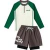 Children's Long-Sleeve Sun Protection One-Piece Swimsuit - Trendy Summer Vacation Outfit for Big Kids & Teens