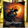 Pătură Imprimată Personalizată cu Nume - Tematică Tomb Raider - Perfectă pentru Canapea, Pat, Călătorii și Utilizare în Aer Liber | Lavabilă la Mașină, Confortabilă și Durabilă.