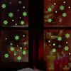 Decoration Glow In the Dark Christmas Stickers Fluorescent Wall Stickers 3D Luminous Snowflake