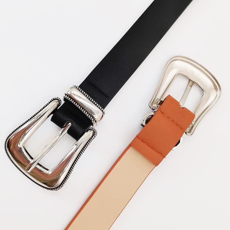 New Retro Three-piece Set Women's Belt European and American Punk Style PU Belt