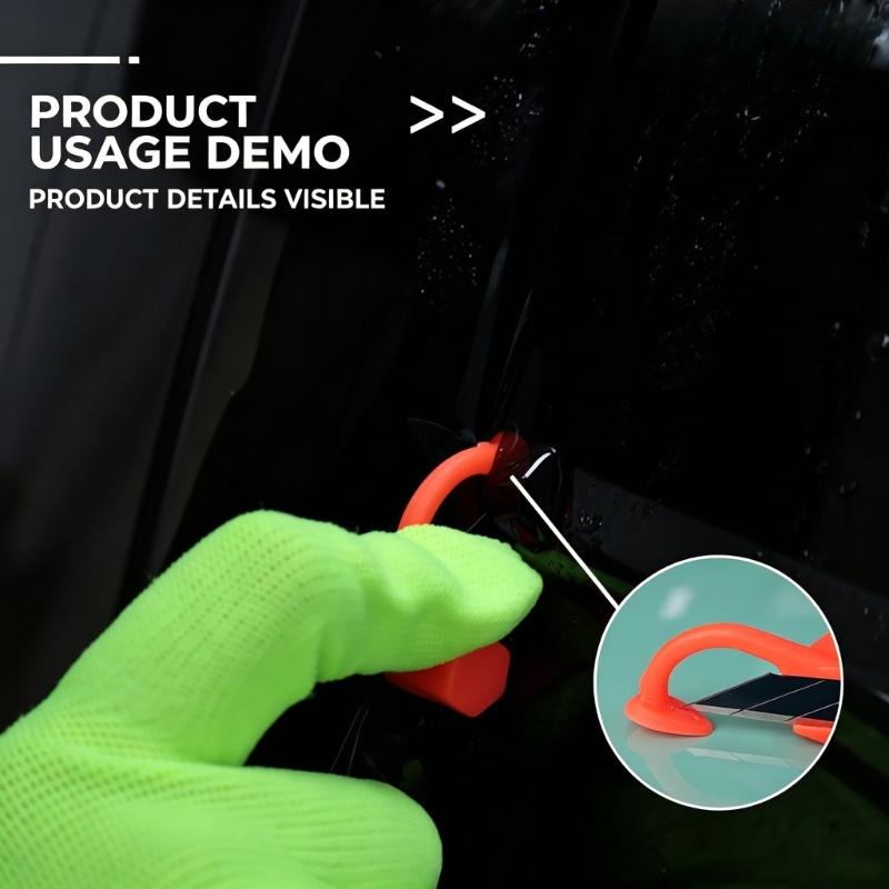 Window Film Cutting Pad with Magnetic Positioning Design Corner Finishing and Buffer Support for Car Edge Trimming,