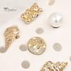 Metal Shoe Charms 6Pcs/Set Gold-Tone Charms, Summer Ice Cream Shell Starfish Faux Pearl for Clogs Women Girls Beach Footwear Decor Scratch-resistant
