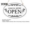 Indoor Store Front Display Wooden Open Closed Sign, Double-Sided Hanging Door Sign with Vintage Clear Font Business Notice Frame, Waterproof