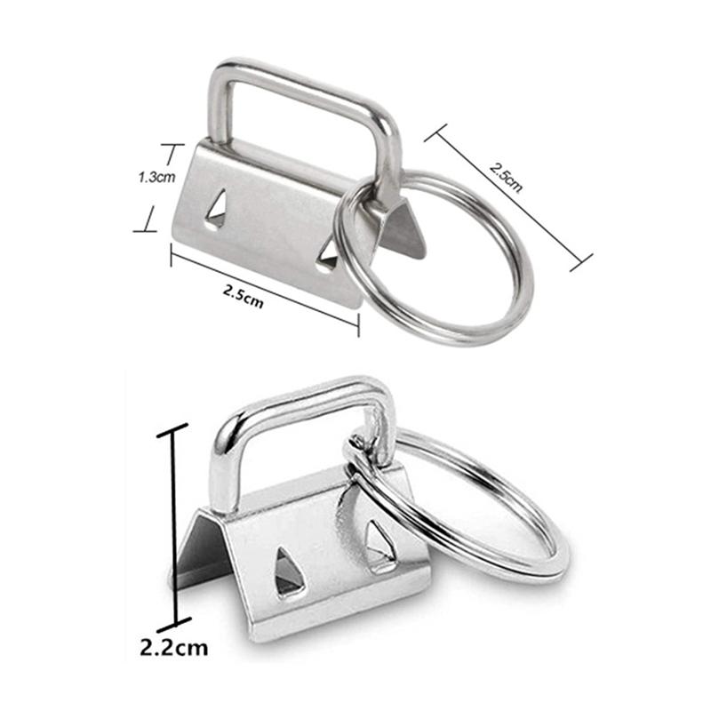 20PCS 25mm Keychain Tail Clip with Tool Pliers Set for Webbing Strap Luggage Belt Wallet Keychain O Ring Buckle DIY Craft Hook