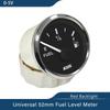 KUS 52mm Car Boat Universal 0-5V Fuel Level Gauge Meter Waterproof with Red and Yellow Backlight for Motorcycle Yacht