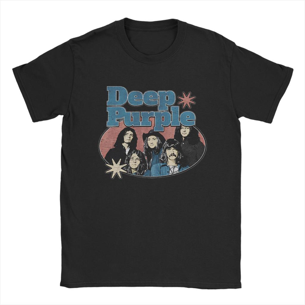 Band Deep Purple Art T Shirt Summer Pure Cotton TShirts For Adult Harajuku Casual Tshirt ShortSleeved Vintage Clothes