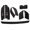 Matte Black Scratch-Resistant Off-Road Kit for New Defender 2020+: Rearview Mirror Cover, Front Bumper & Rear Taillight.
