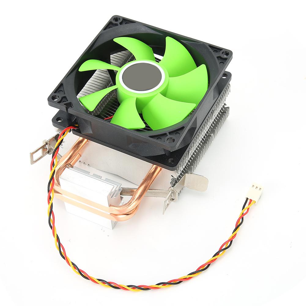CPU Fan 3 Pin Konnektör Bilgisayar Aksesuarı Işıksız 2 Pirinç Boru AMD 775   1155   Intel için
