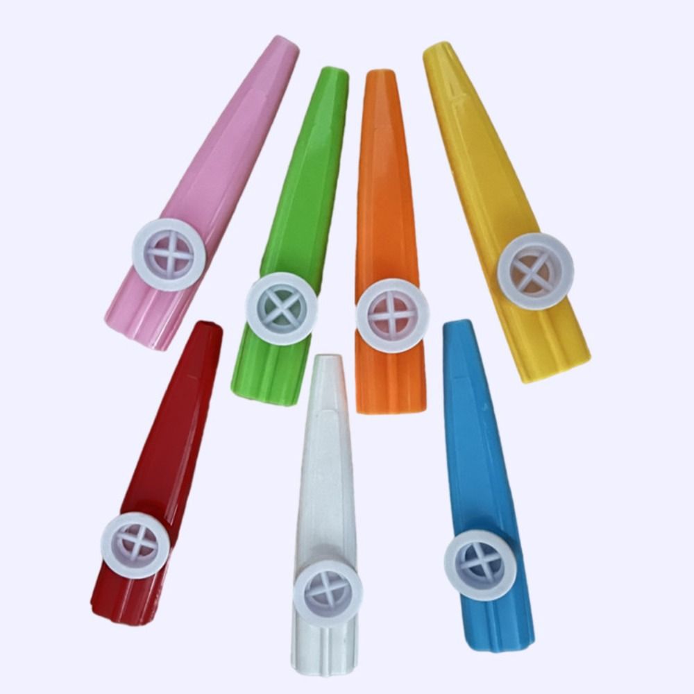 10PCS Kazoo Colorful British Plastic Musical Instruments Joyful Whistle Kazoo Flute Party