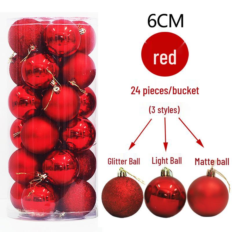 Colorful Christmas Tree Matte & Shiny Ball Decorations for Shopping Mall Ceiling