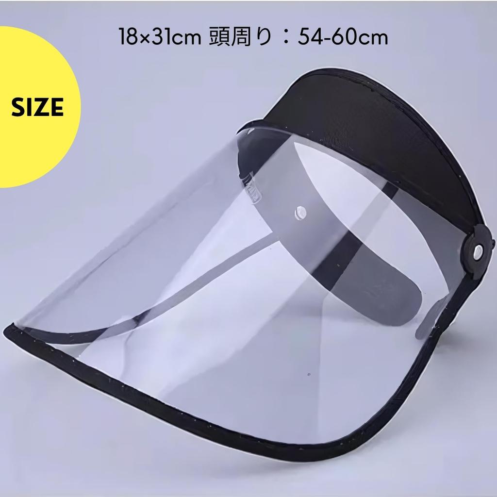 NYANDELMO ND-0122-R08-NV Rain Visor, Rain Hat, Clear Sun Visor, Navy, One Size Fits All, Waterproof Rain Cap