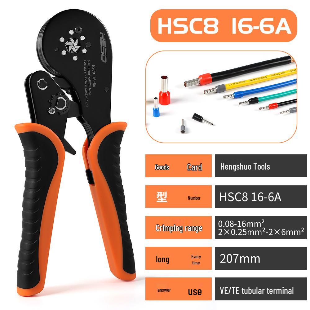 HSC816-6A High Precision VE Terminal Crimping Pliers, 0.08-16mm