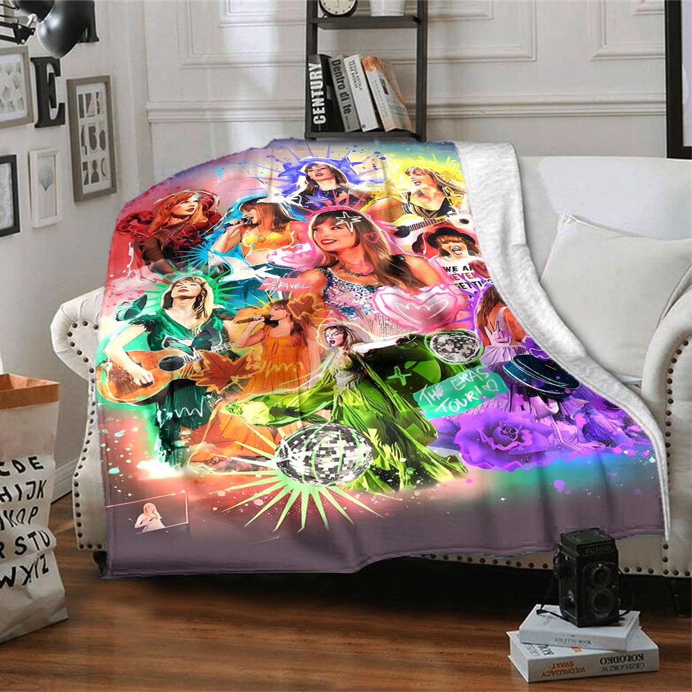 1pc Taylor Swift2 Blanket, Gift, for Men and Women, Soft Blanket, Good for Sofa Bed Couch Travel, Lightweight Flannel Blanket