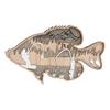 Hohle Holzfischfigur Mehrschichtige Buchsbaum-Dekorations-Hohlholzfisch-Streifen für Zuhause, Büro, Kantine, Barsch