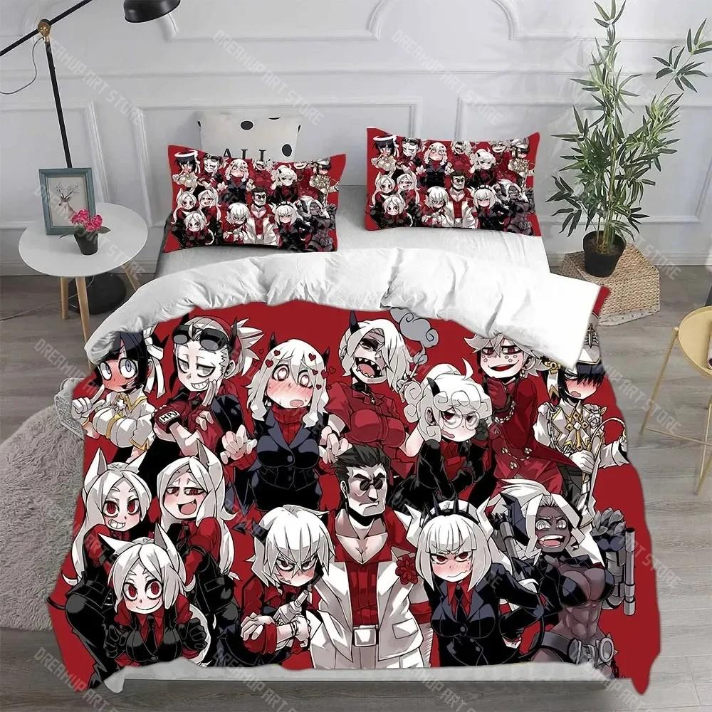 Game Helltaker Bedding Sets Comforter Quilt Bed Cover Duvet Cover Pillow Case 2-3 Pieces Sets Bedroom Decoration Home Textiles