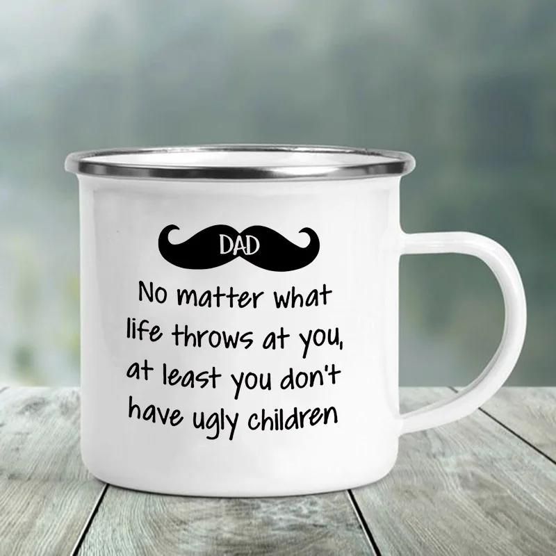 Cel mai bun tată cu imprimeu amuzant, cu email, cești de cafea creative, căni de camping, mâner, băuturi, cană de vacanță Cele mai bune cadouri de ziua tatălui pentru bărbați
