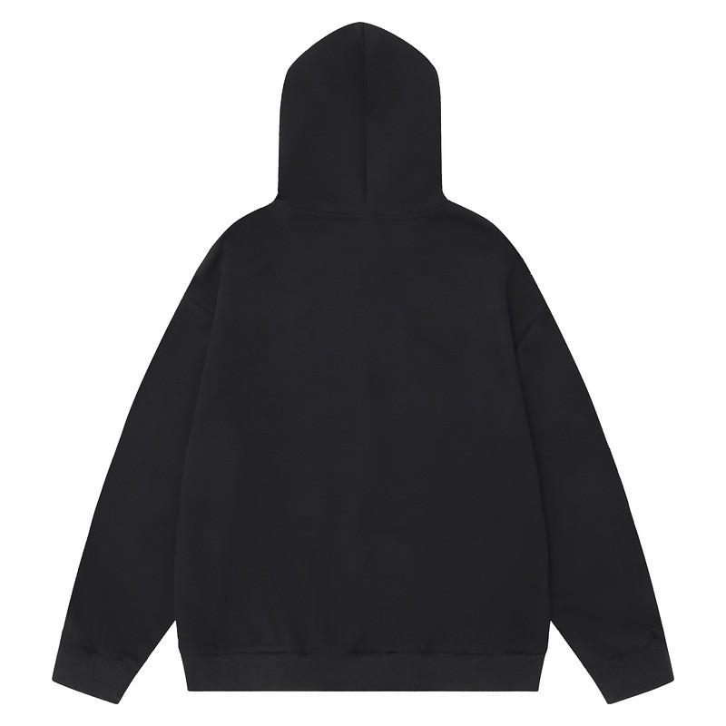 Felpa Unisex Oversize con Cappuccio e Zip con Stampa Leopardata e Design a Stelle Streetwear Casual