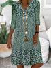 Summer new European and American women's clothing, hot-selling V-neck small floral printing sleeveless women's dress