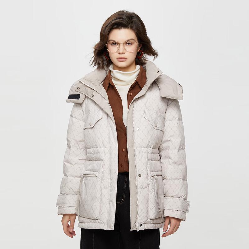 Women's Fashion Hooded Mid-Length Down Jacket