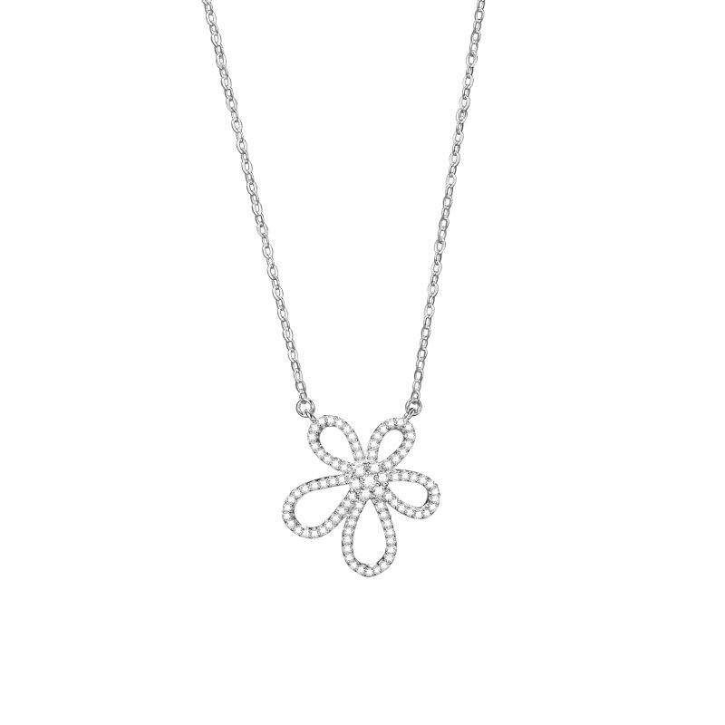 Born Like Summer Flower Necklace Female Mori Small Fresh Niche Delicate Hollow Flower Pendant Necklace
