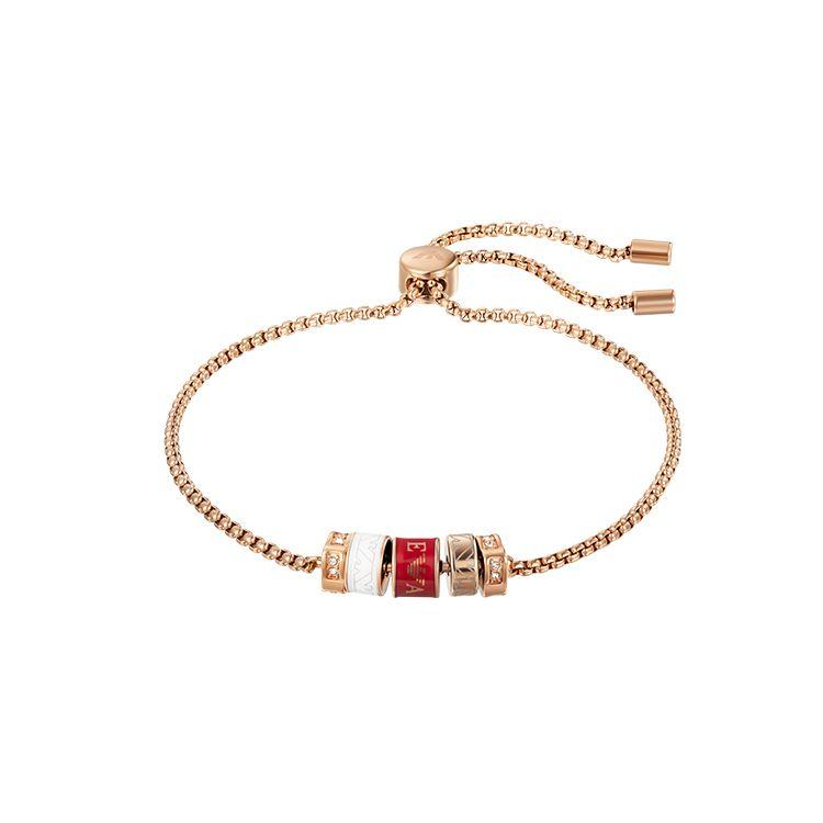 Emporio Armani Fashionable Red Beaded Bracelet With Rhinestones Women Bracelets EGS2934221