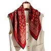 Fashion 70% Wool 30% Real Silk Scarf For Women Bandana Square Scarves Kerchief Elegant Summer Beach High Quality Hijab Foulard