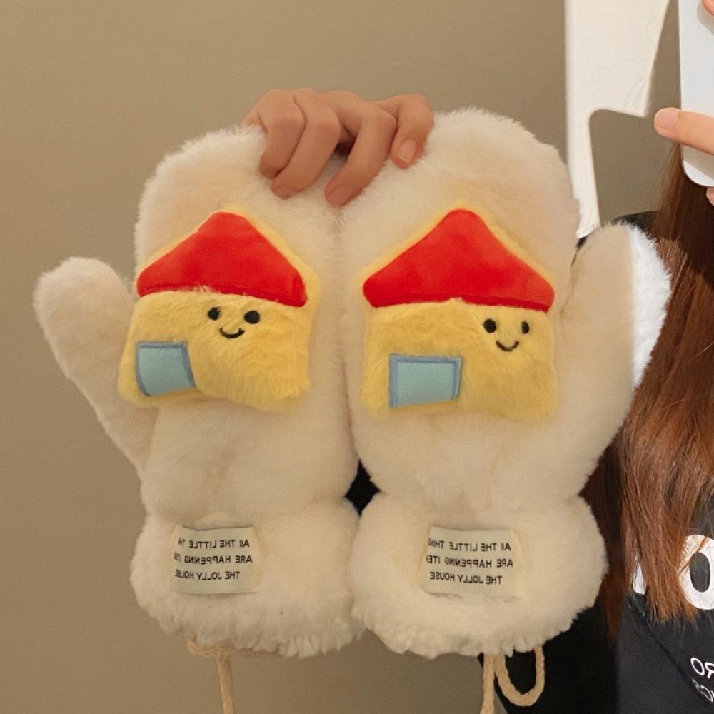 Thicken Neckerchief Wrap Cartoon Neck Warmer New Gloves  Winter