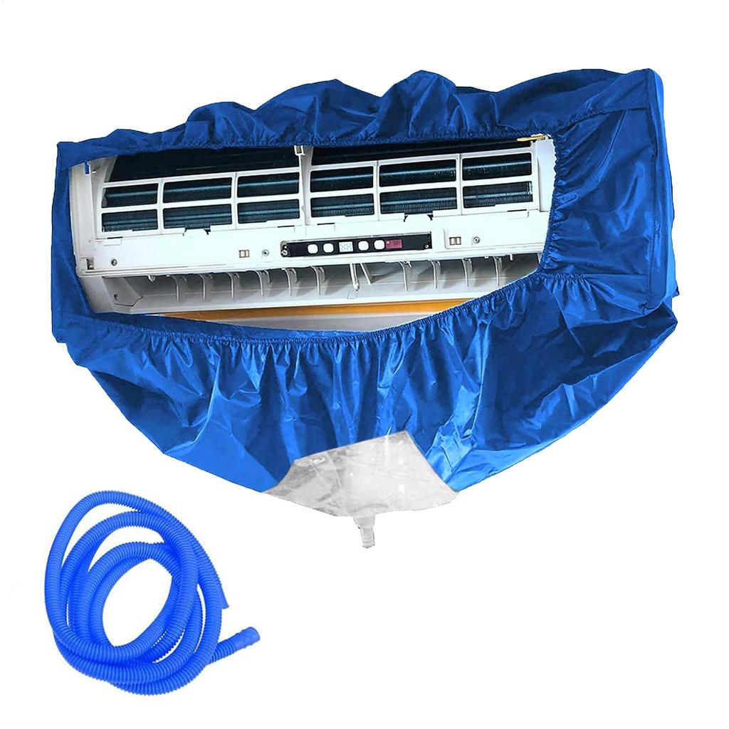 Split AC Cleaning Kit Air Conditioner Washing Cover with Drainage Hose Conditioning Unit Maintenance Equipment for Apartment