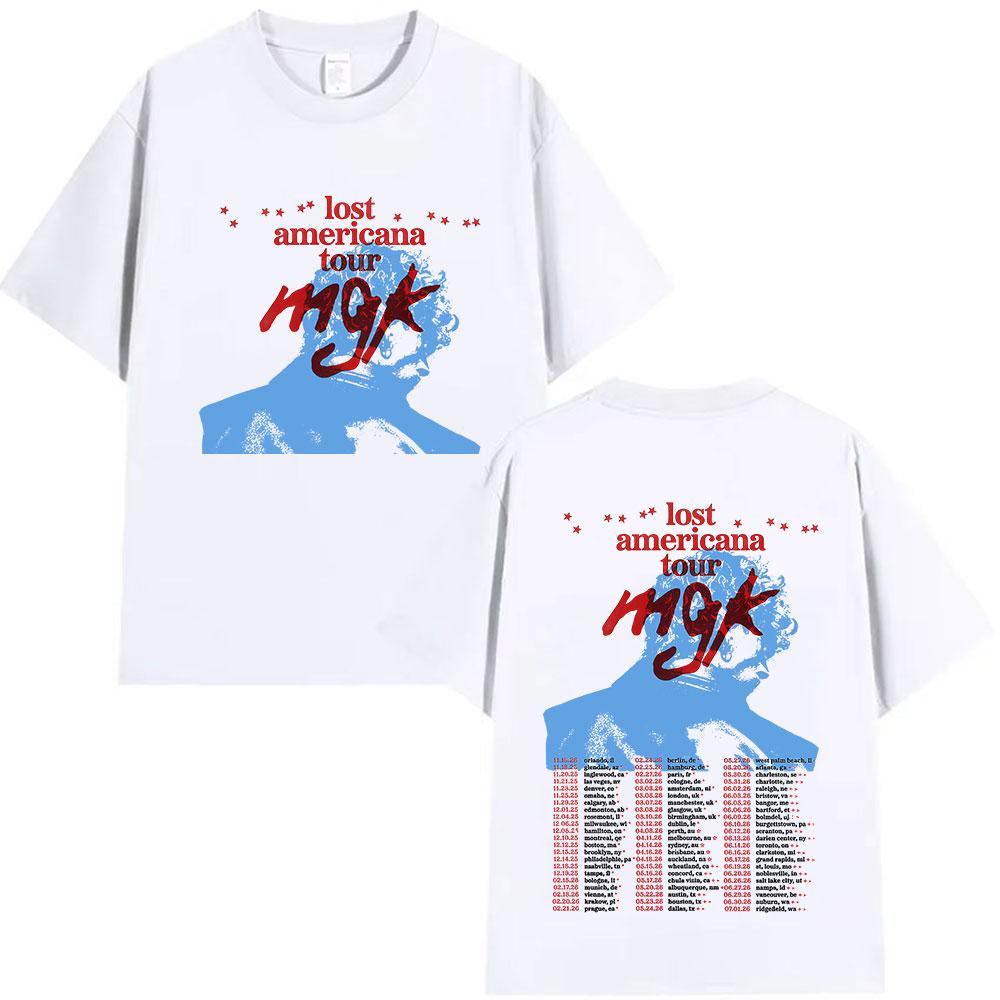 Limited Rap Machine Gun Kelly Tour New Album TShirt Mans Clothing MGK Lost Hip Hop Gothic Short Sleeve T Shirt Streetwear