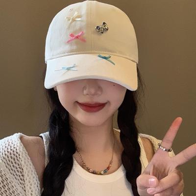 New Dopamine Sweet Bow Baseball Cap Children Spring and Autumn Show Face Little Peaked Cap Female Tide
