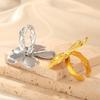 Opening Rings Flower Rings Hand Jewelry Fashion Rings Stainless Steel Adjustable Rings Suitable for Fashion Enthusiasts