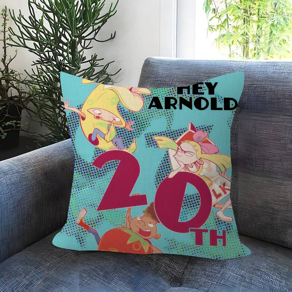 Cushion Cover Car Throw Pillow Case For Sofa Car Christmas Gift Xcm Xcm Hhey Arnolds Cartoon