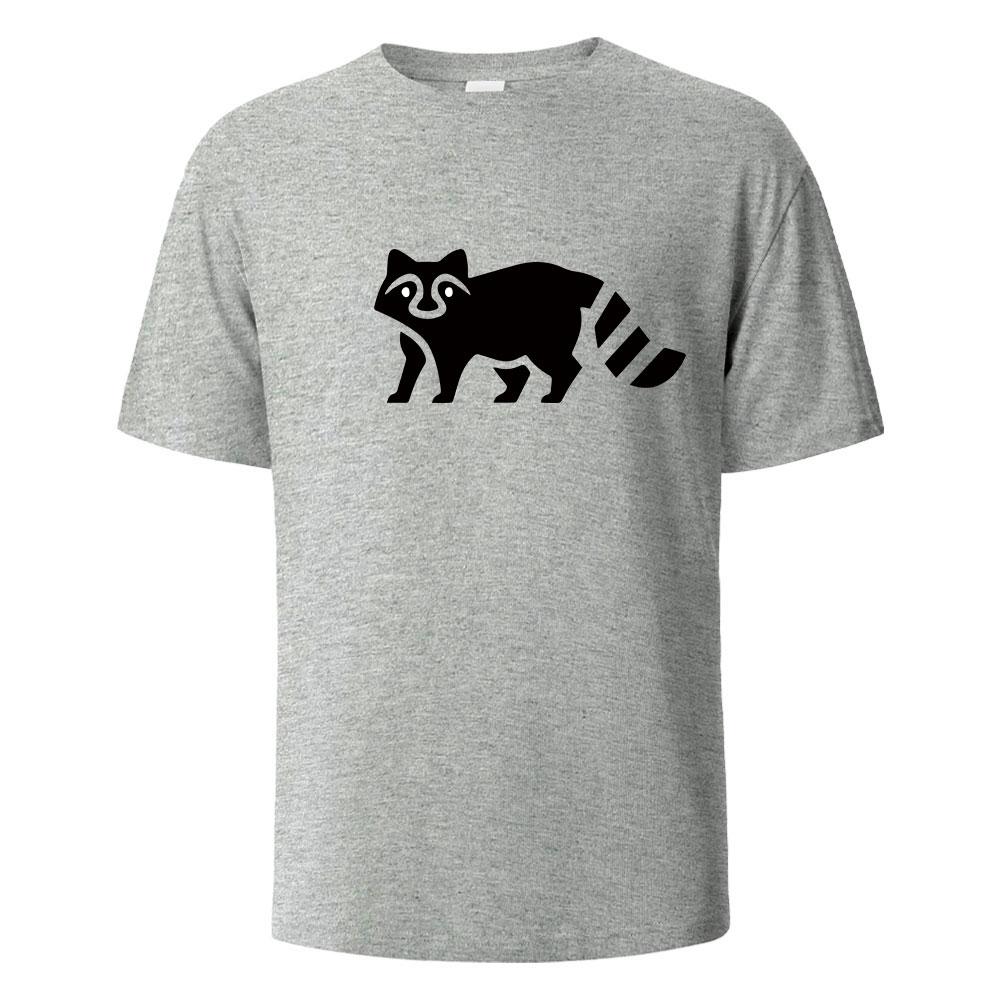 Little Raccoon Funny Printed Tshirts For Men 100Cotton Summer Breathable Comfortable Tops ShortSleeved Oneck Men Clothing